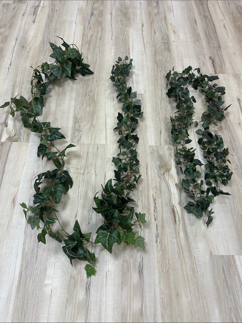 Artificial Ivy Garland - Green Decorative Home Holiday Vine - set of 3